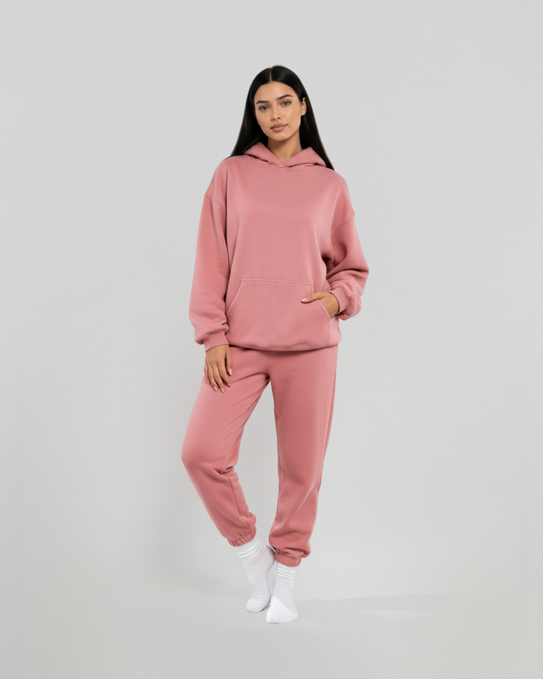 Cotton Fleece Set  - Rose Wine