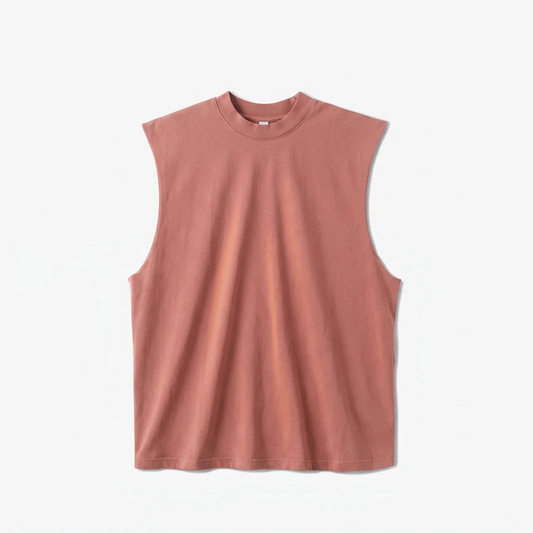 Canvas Muscle Tee - Rose Wine