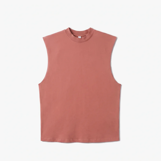 Canvas Muscle Tee - Rose Wine