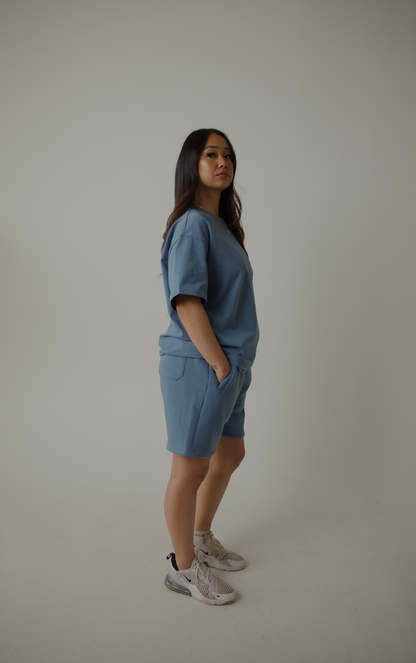 Canvas T Shirt - Smokey Blue