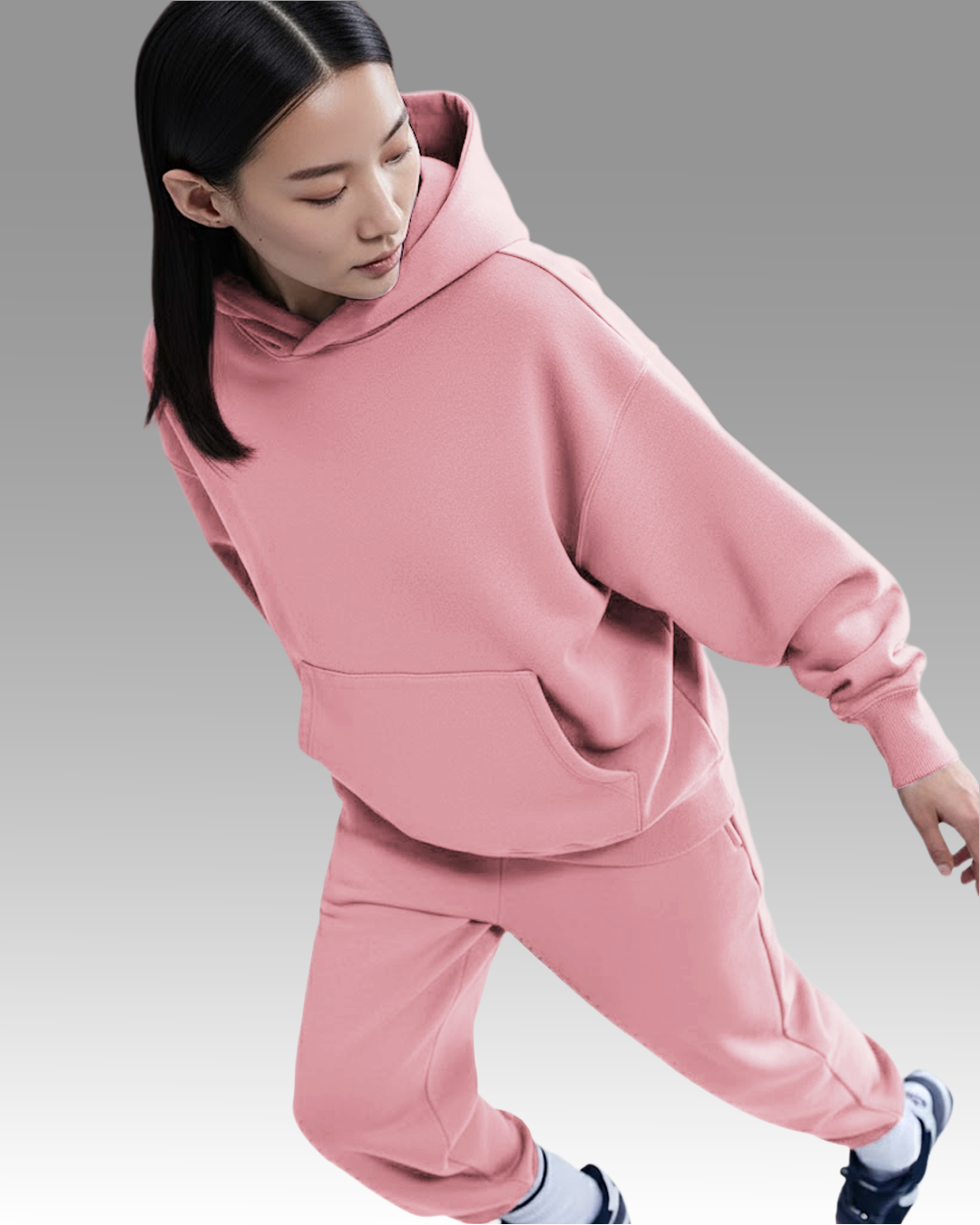 French Terry Hoodie - Shadow Purple