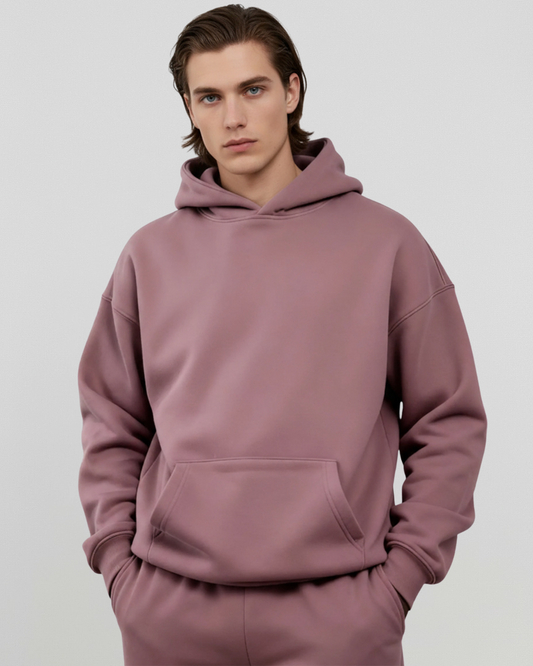 Cotton Fleece Hoodie - Shadow Purple