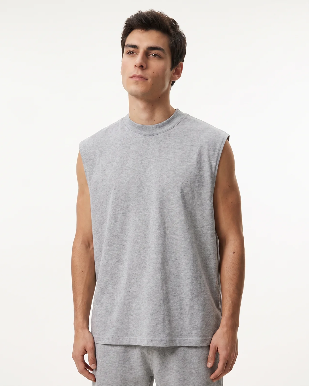 Canvas Muscle Tee - Heather Grey