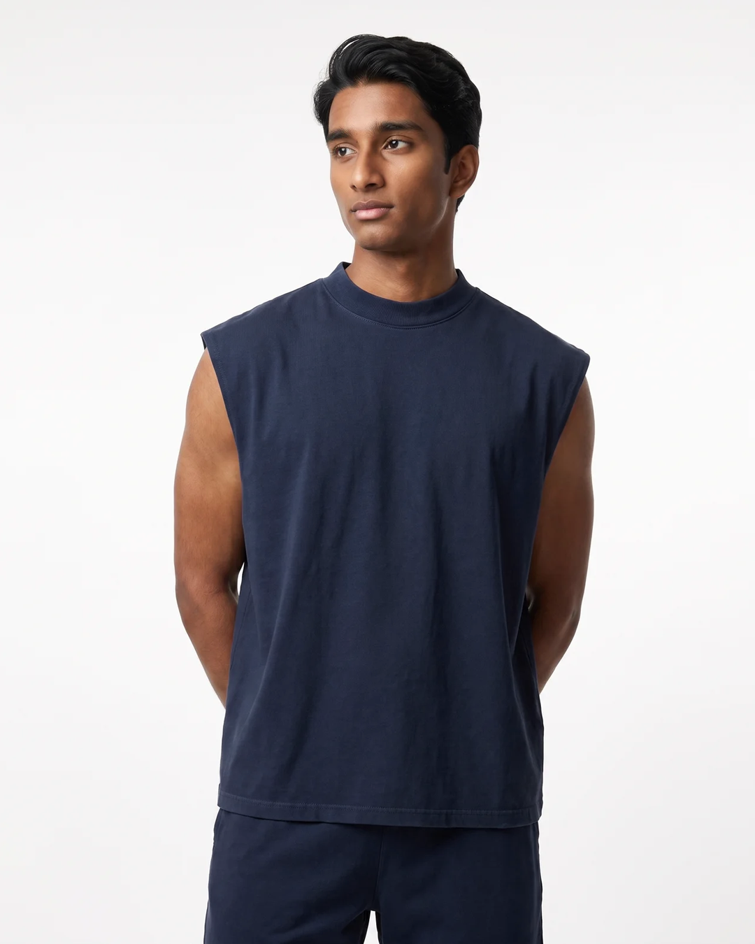 Canvas Muscle Tee - Navy