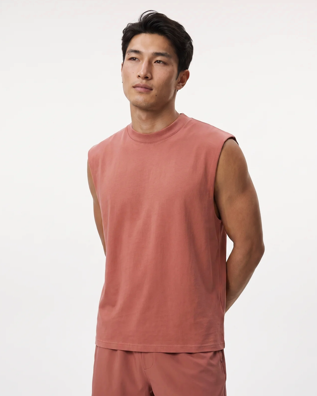 Canvas Muscle Tee - Rose Wine