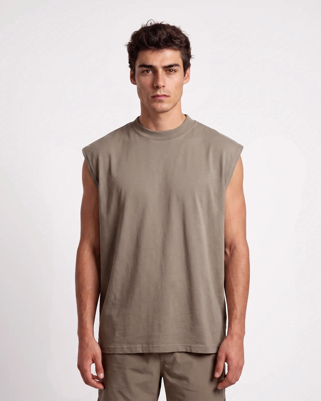 Canvas Muscle Tee - Khaki