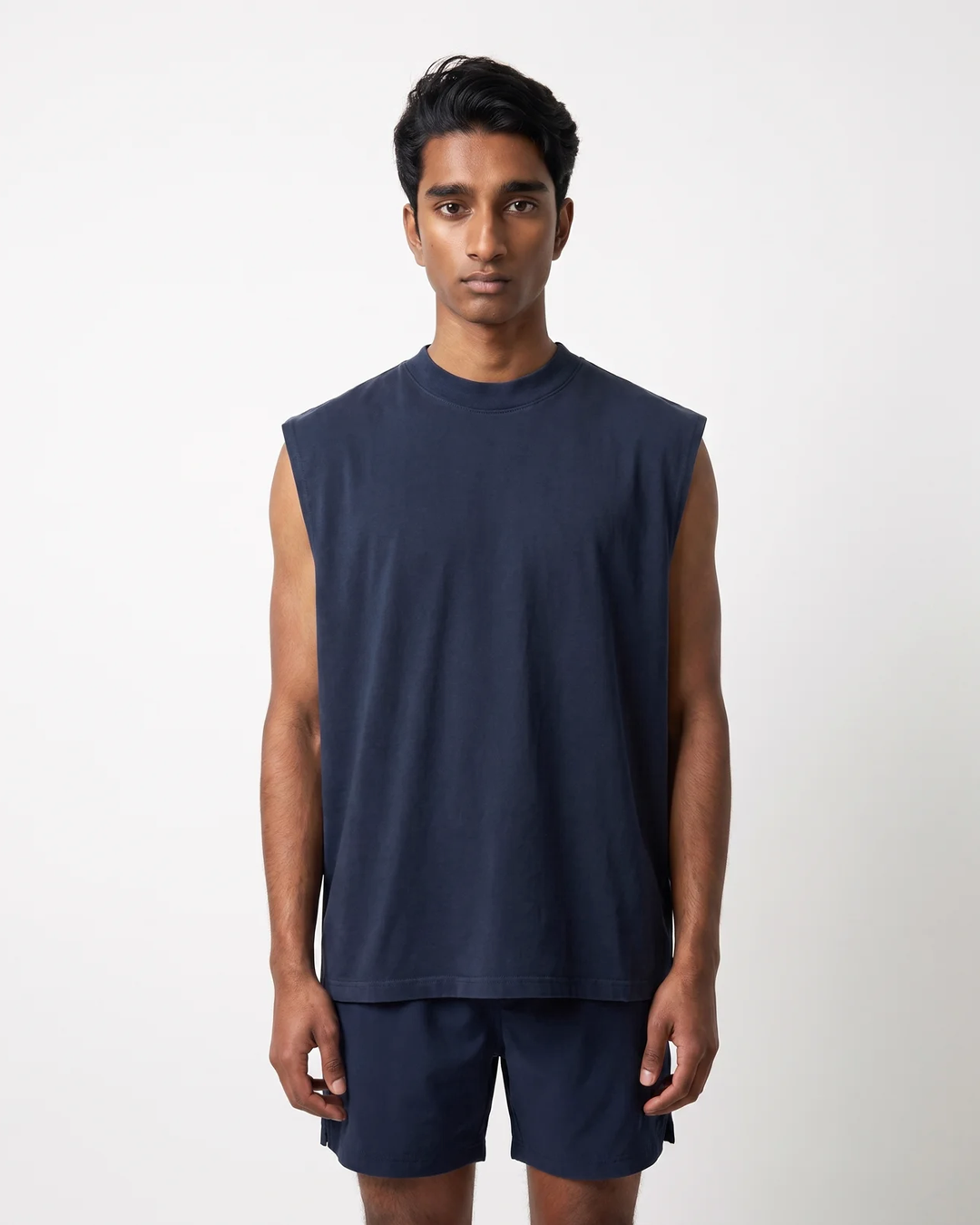 Canvas Muscle Tee - Navy