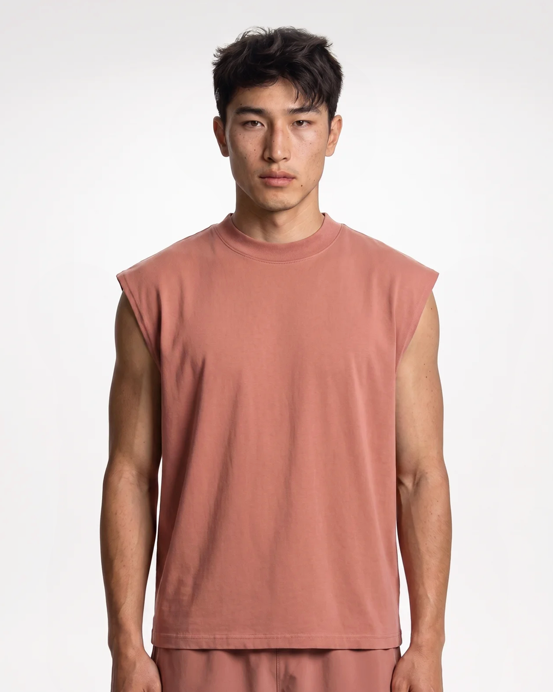 Canvas Muscle Tee - Rose Wine