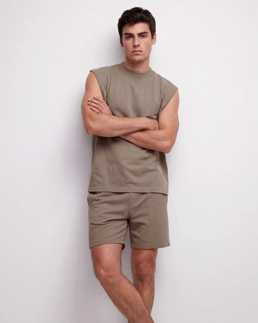 Canvas Muscle Tee - Khaki