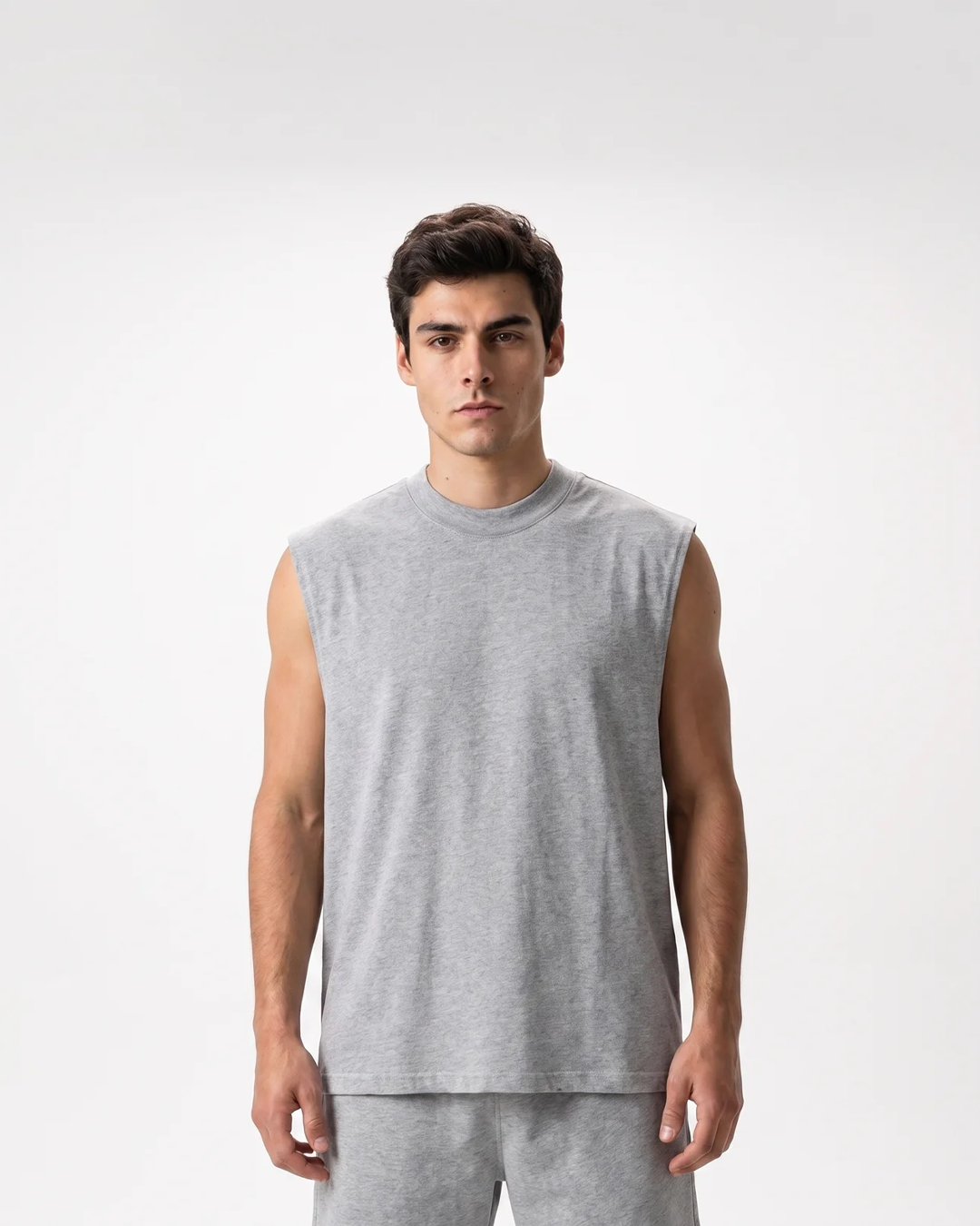 Canvas Muscle Tee - Heather Grey
