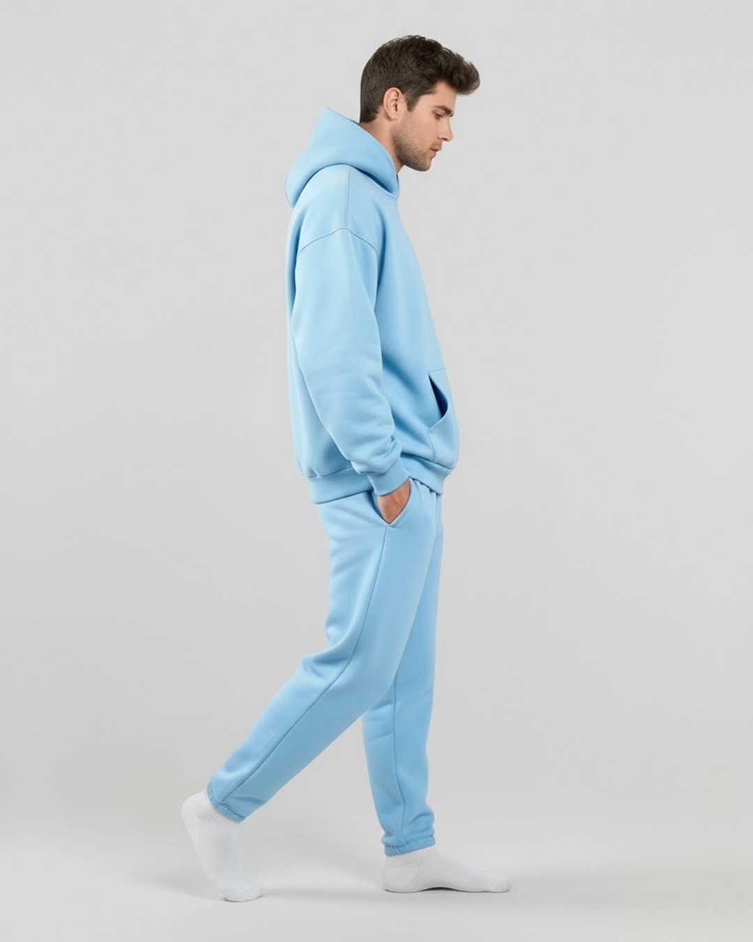 Cotton Fleece Set - Smokey Blue
