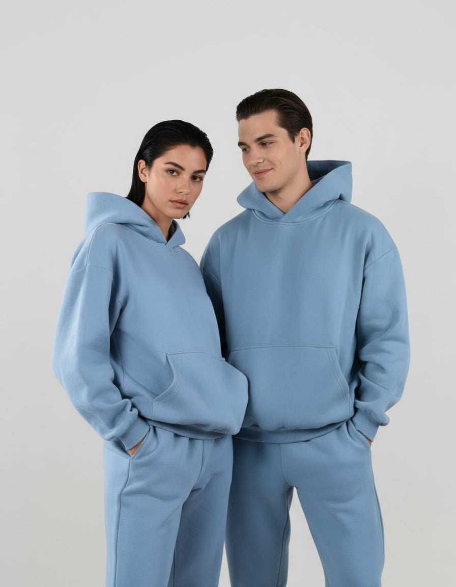 French Terry Set - Smokey Blue