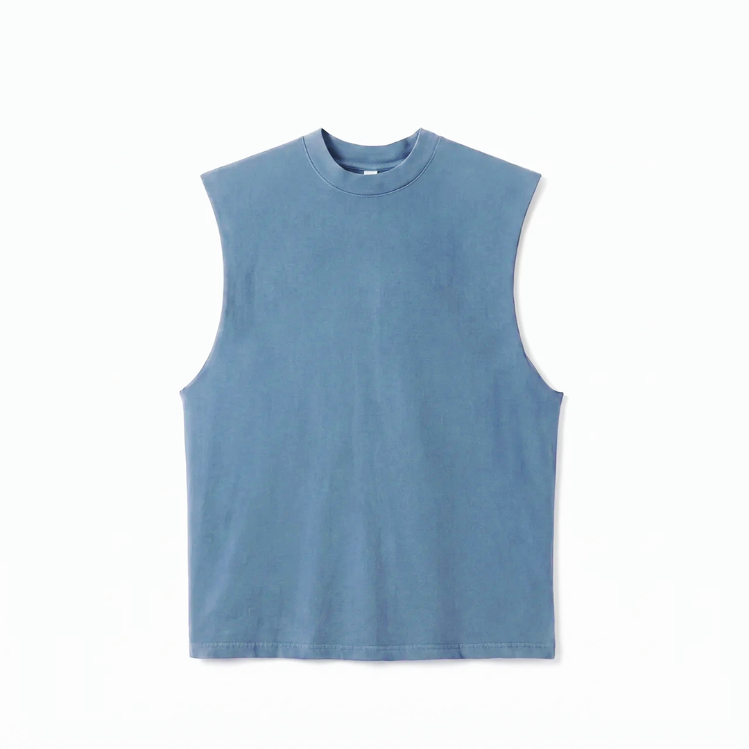 Canvas Muscle Tee - Smokey Blue