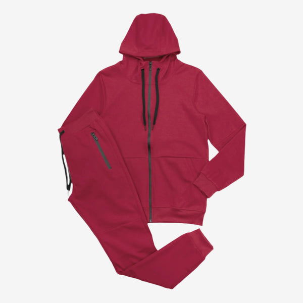 nike tech tracksuit burgundy