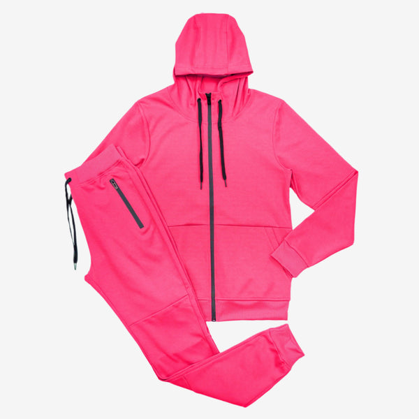 Tracksuit Neon Sweat Set Women's Tech Fleece Tracksuit Neon Pink