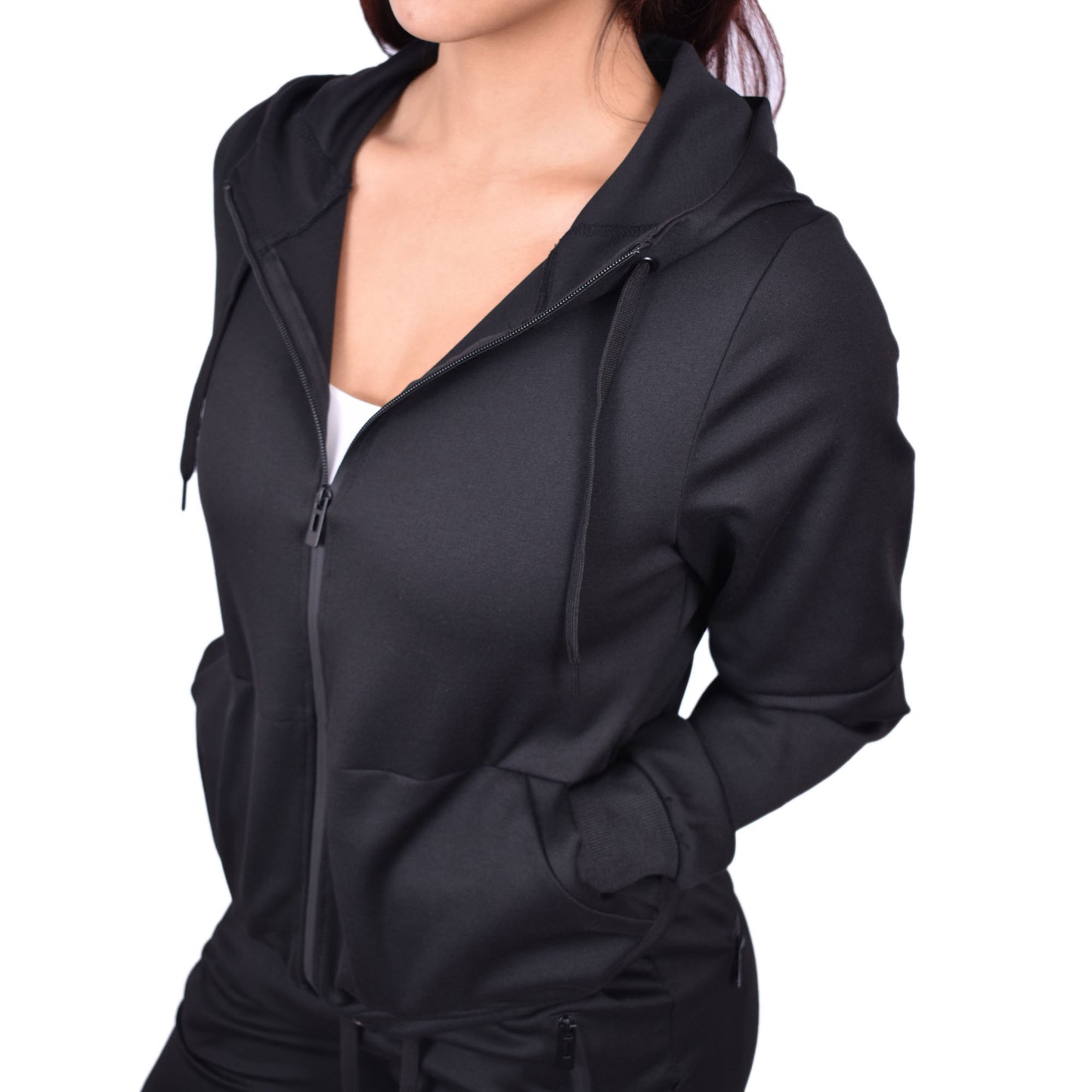 Women's Tech Fleece Tracksuit  - Black