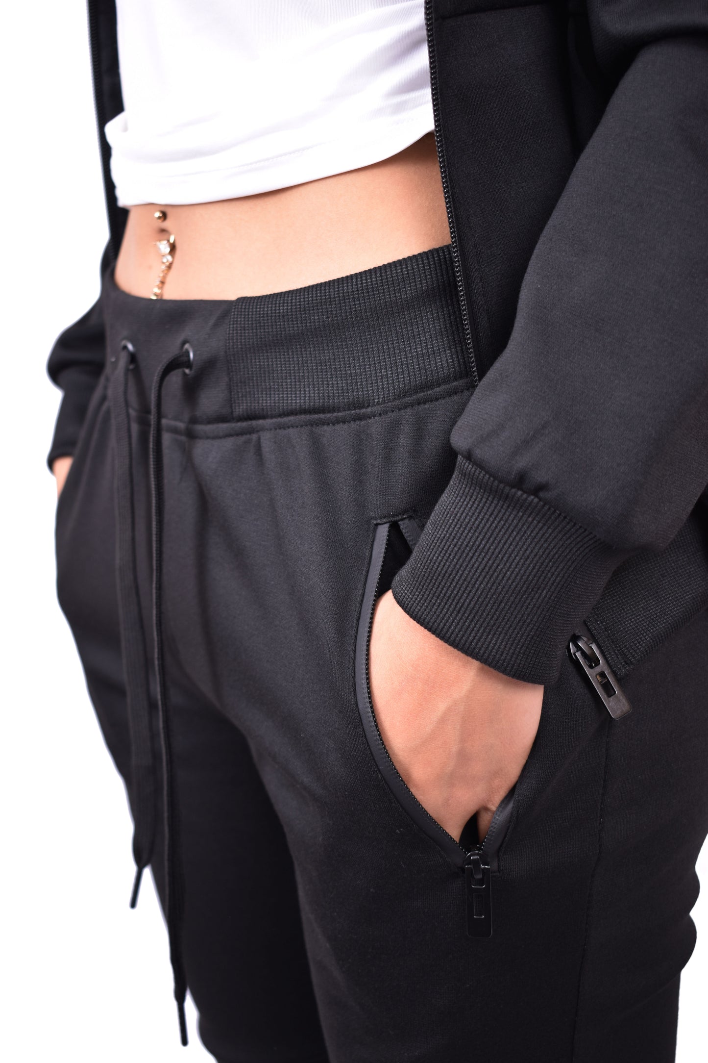 Women's Tech Fleece Tracksuit  - Black