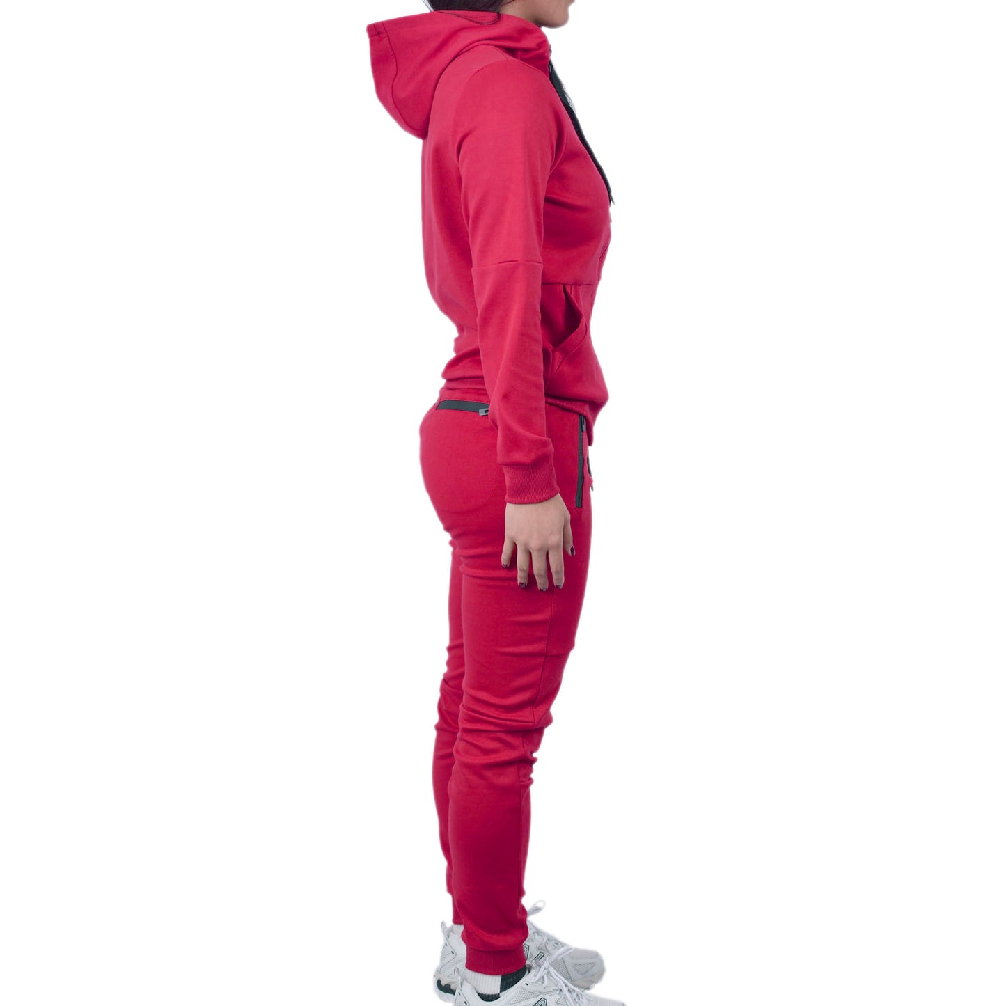 Women's Tech Fleece Tracksuit  - Red