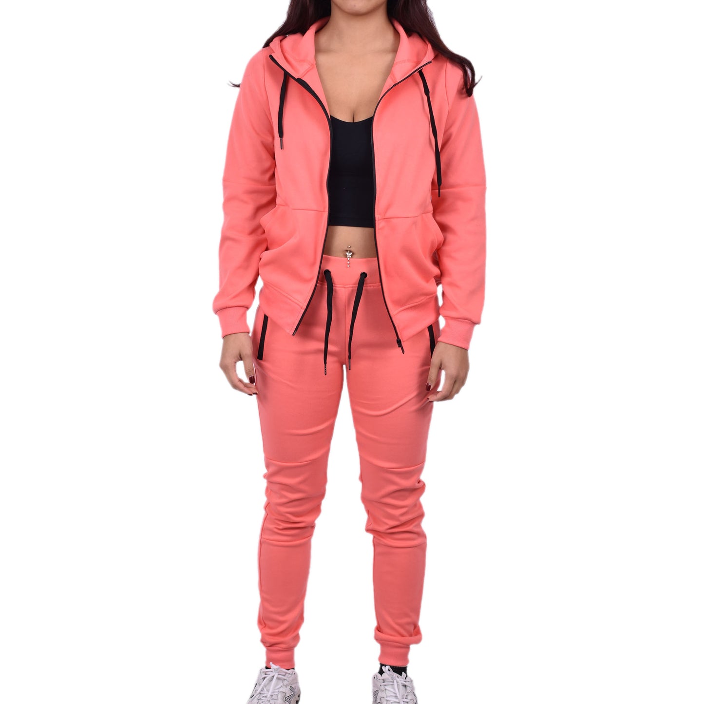 Women's Tech Fleece Tracksuit  - Salmon