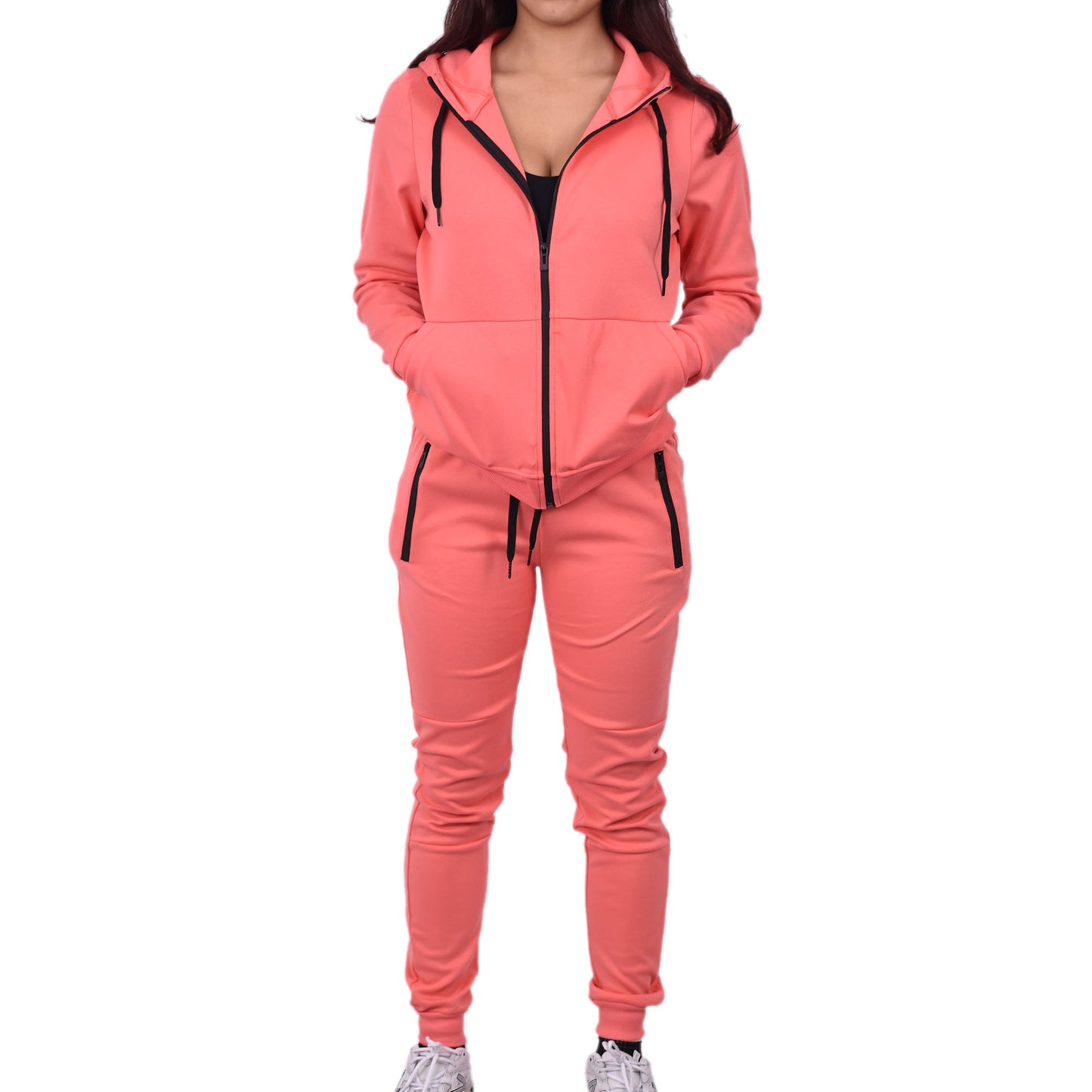 Women's Tech Fleece Tracksuit  - Salmon