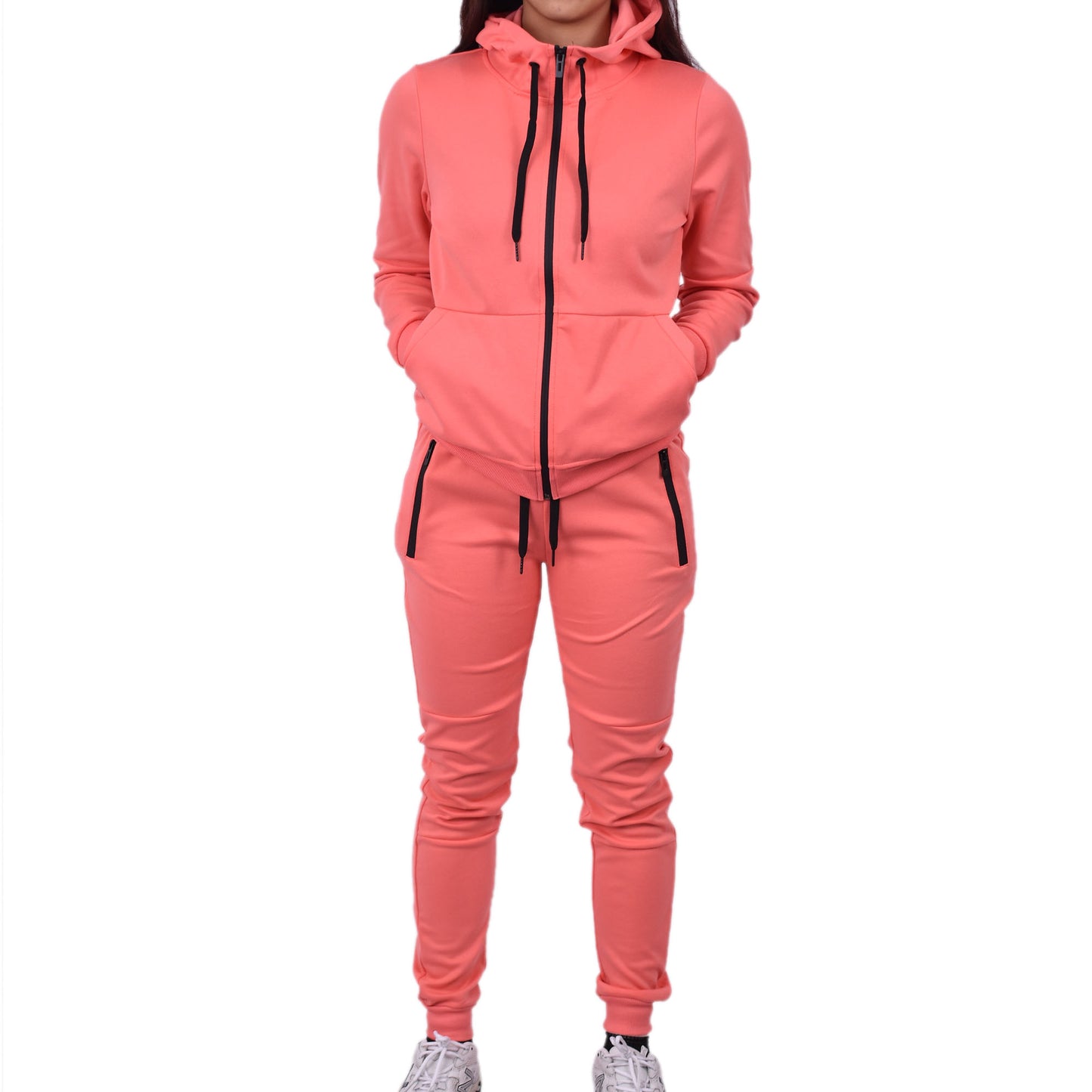 Women's Tech Fleece Tracksuit  - Salmon