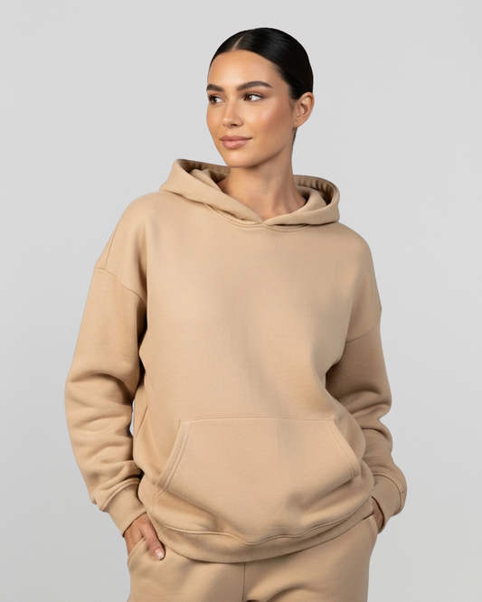 French Terry Hoodie - Khaki