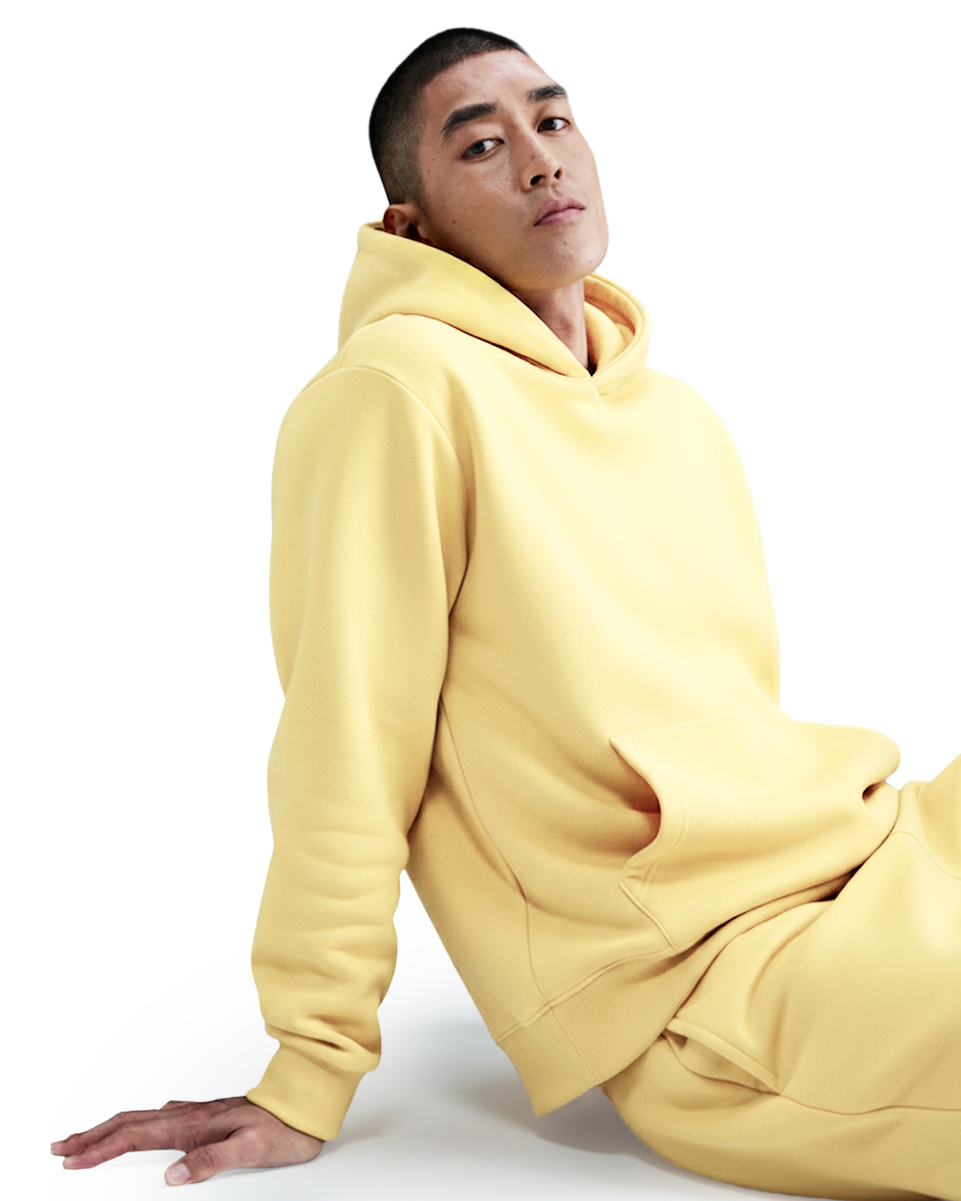 Cotton Fleece Set - Yellow - Cream