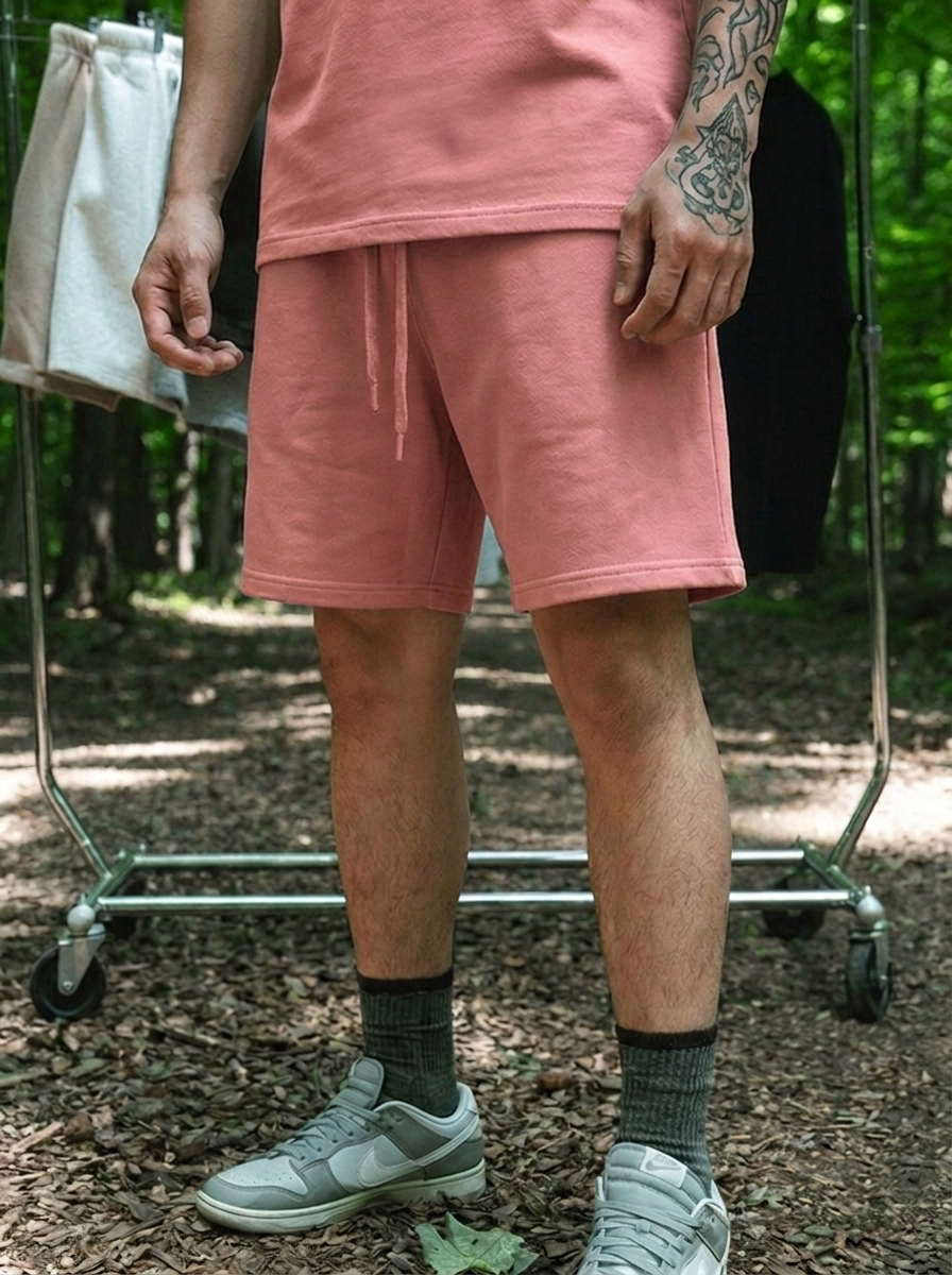 Canvas Fleece Shorts - Rose Wine