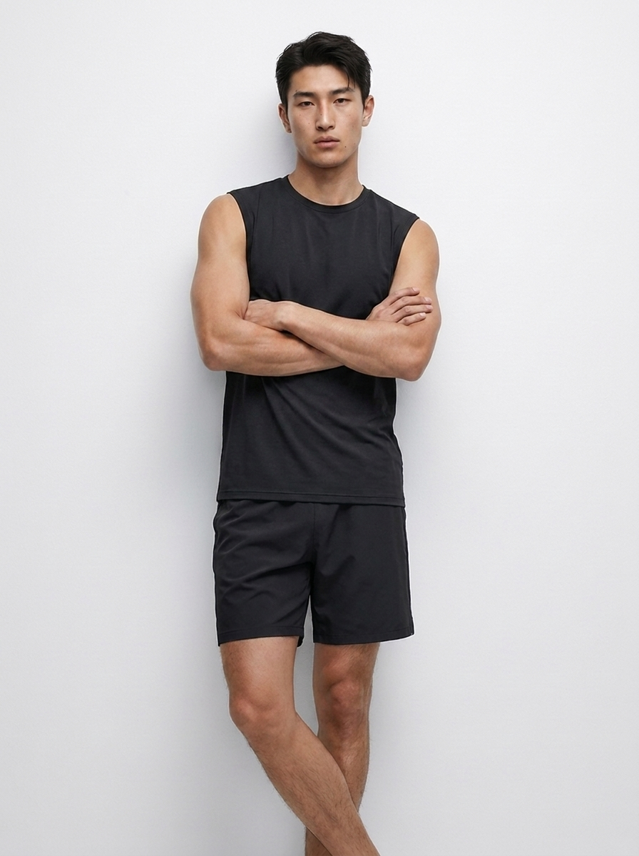 Canvas Muscle Tee - Black