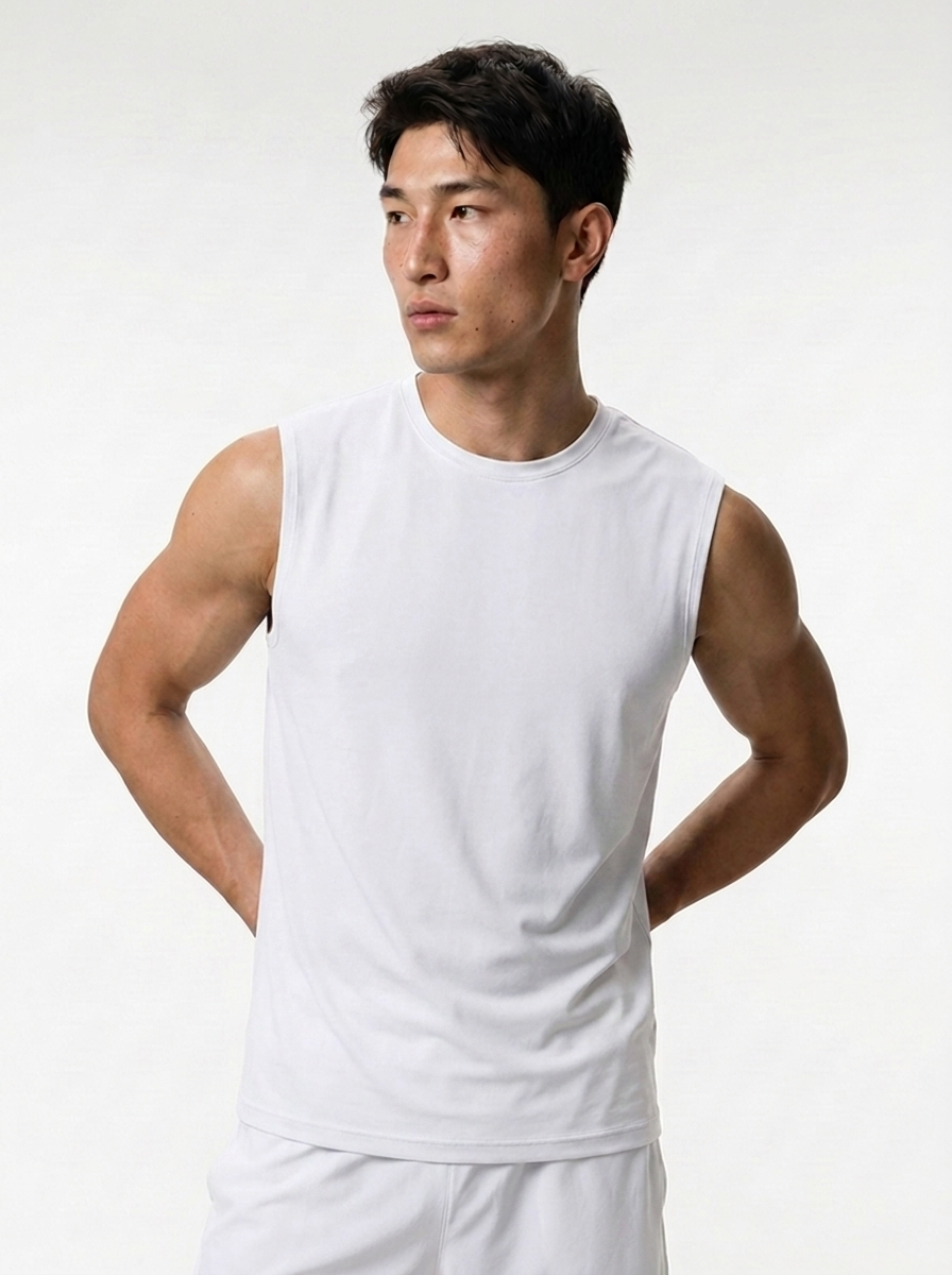 Canvas Muscle Tee - White