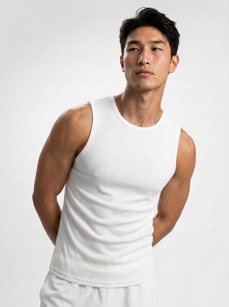 Canvas Muscle Tee - White