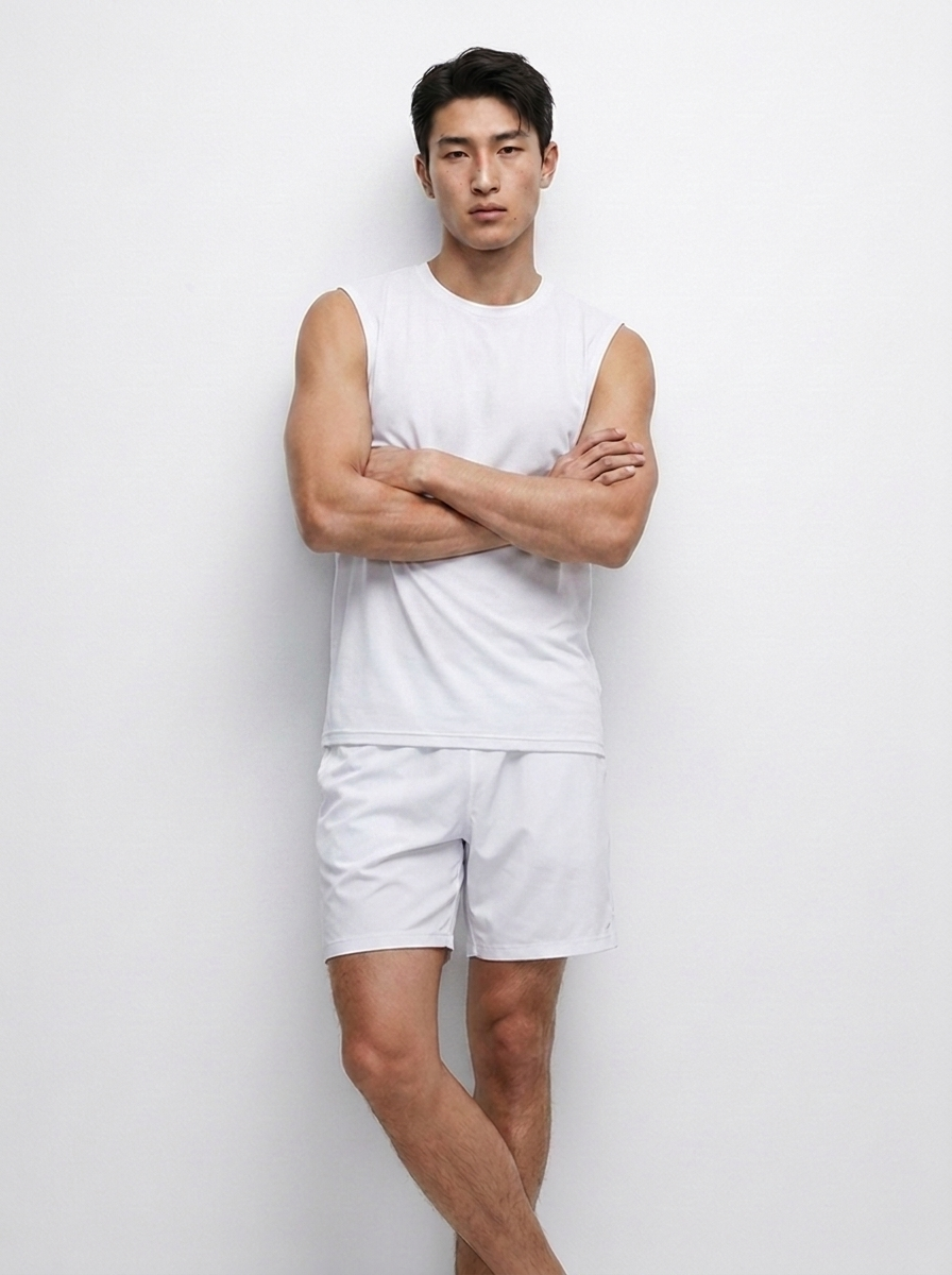 Canvas Muscle Tee - White