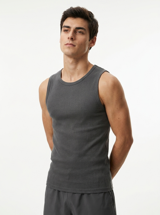 Canvas Muscle Tee - Dark Grey