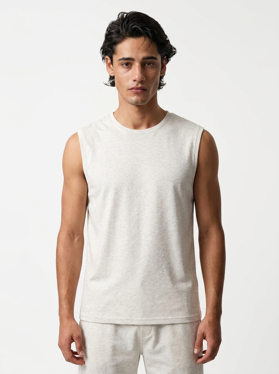 Canvas Muscle Tee - Light Oatmeal
