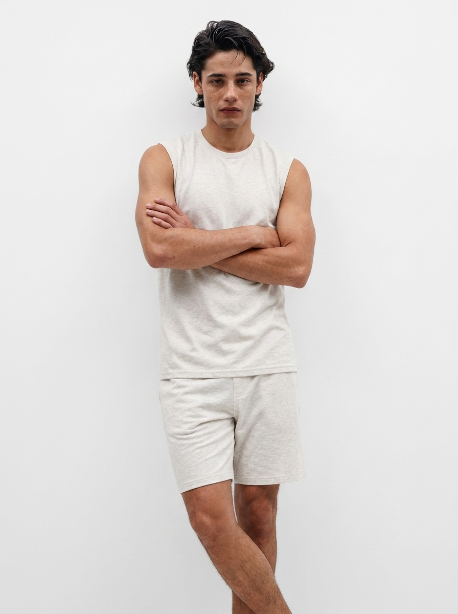 Canvas Muscle Tee - Light Oatmeal