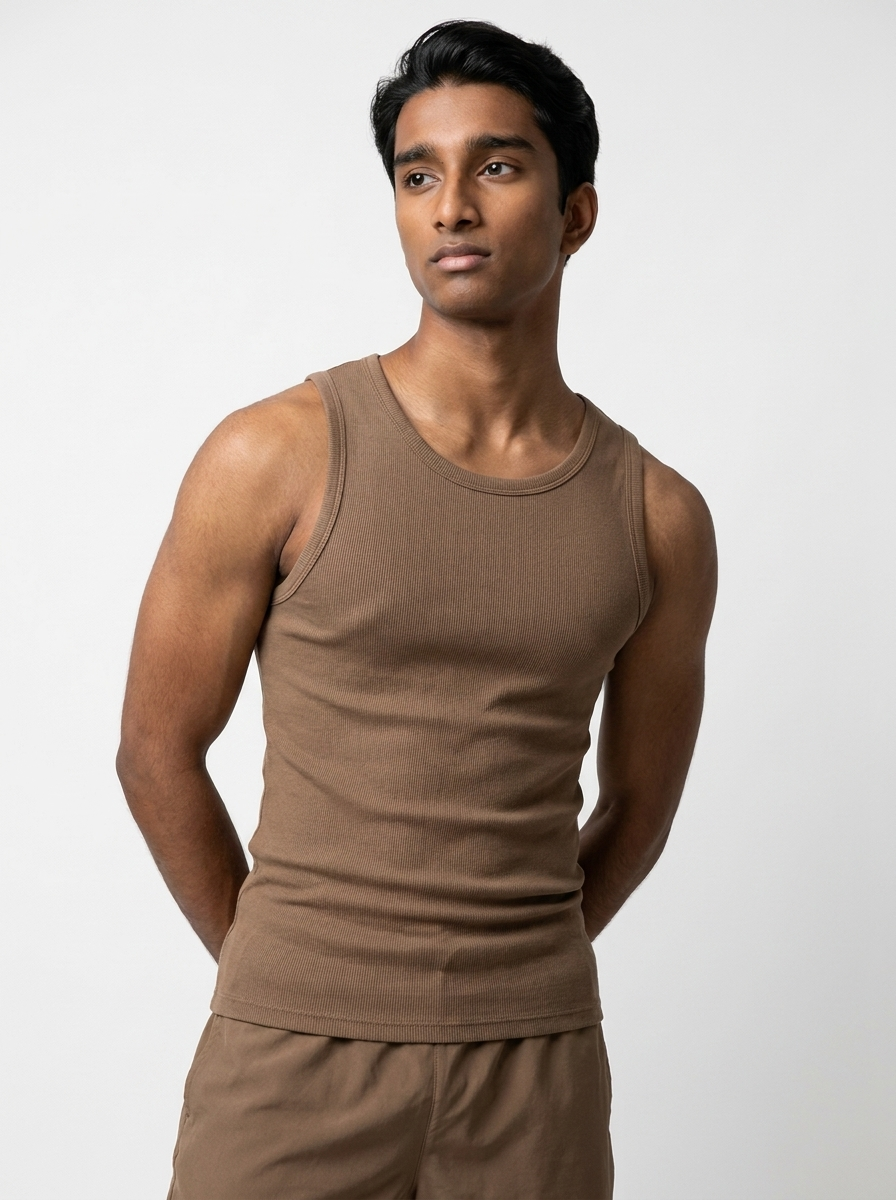 Canvas Muscle Tee - Mocha