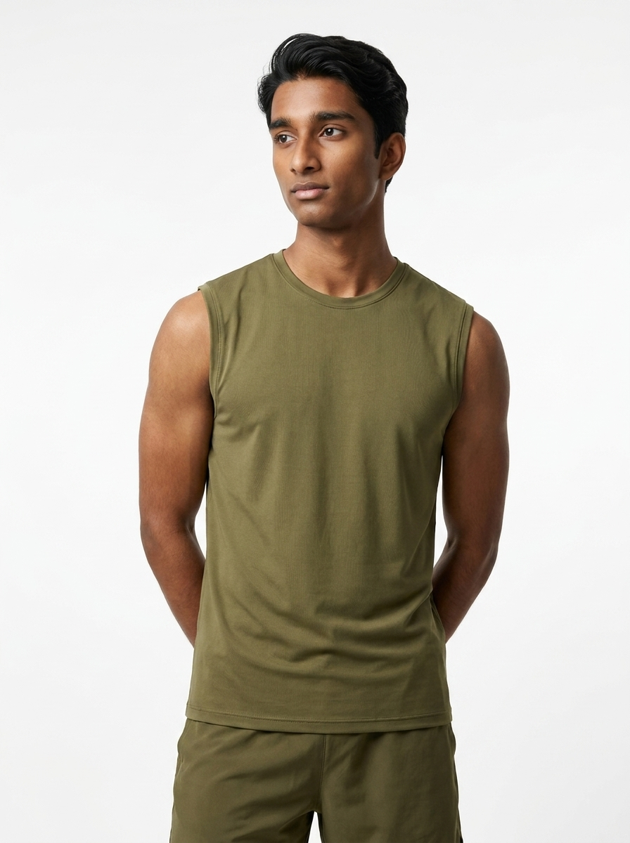 Canvas Muscle Tee - Olive