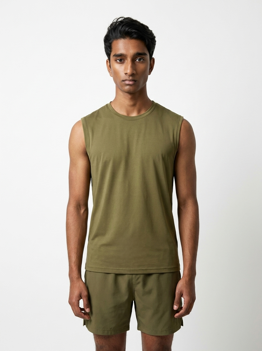 Canvas Muscle Tee - Olive