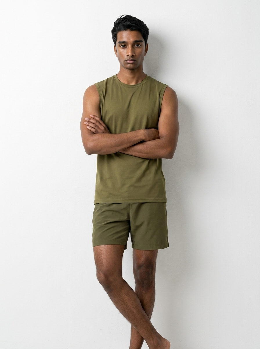 Canvas Muscle Tee - Olive