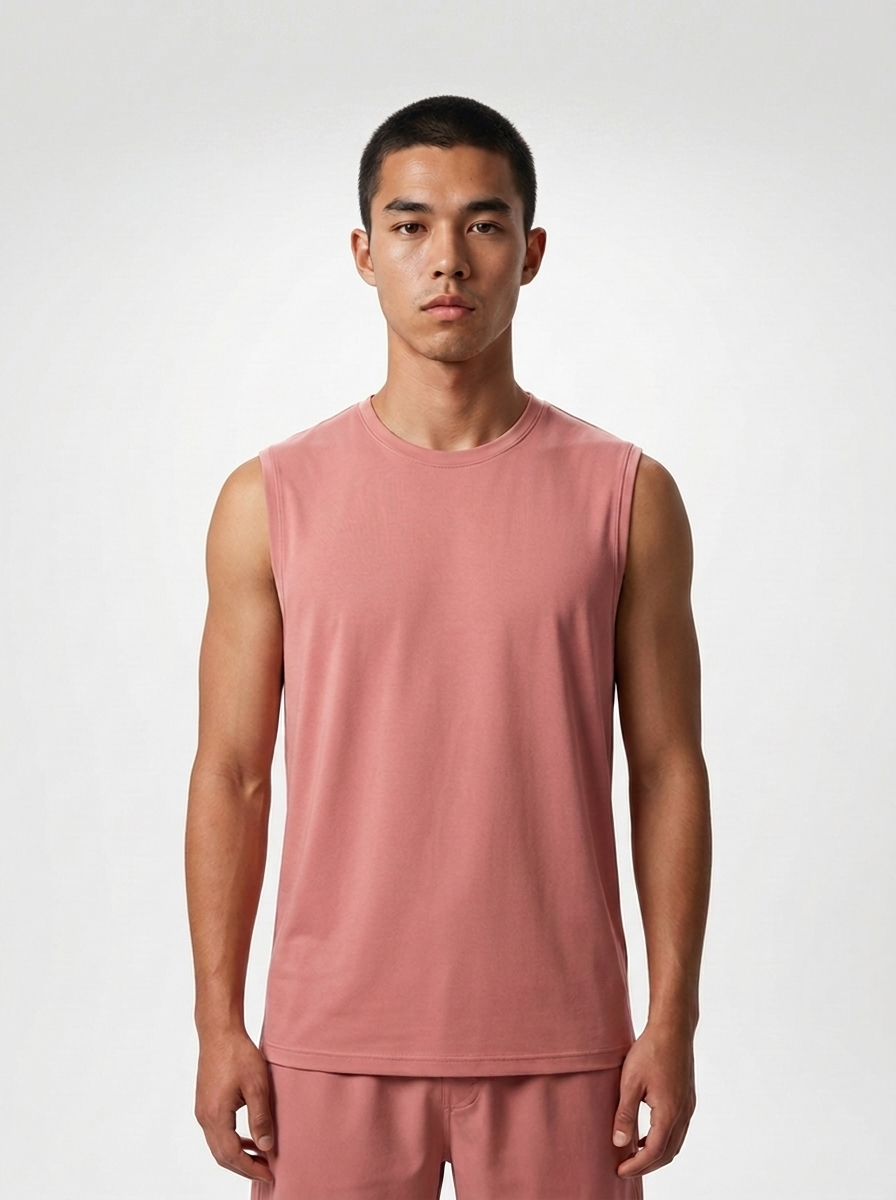 Canvas Muscle Tee - Rose Wine