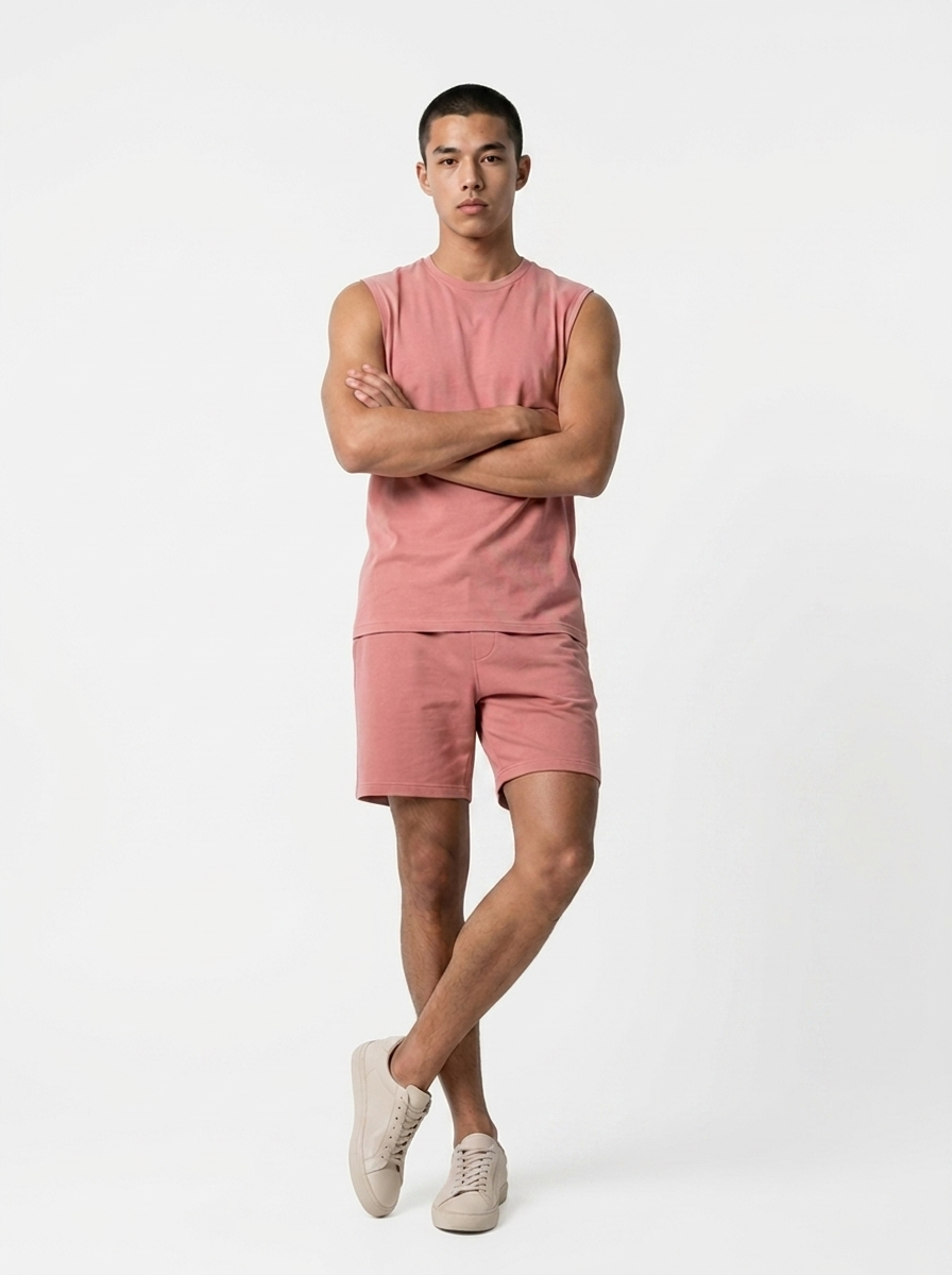 Canvas Muscle Tee - Rose Wine