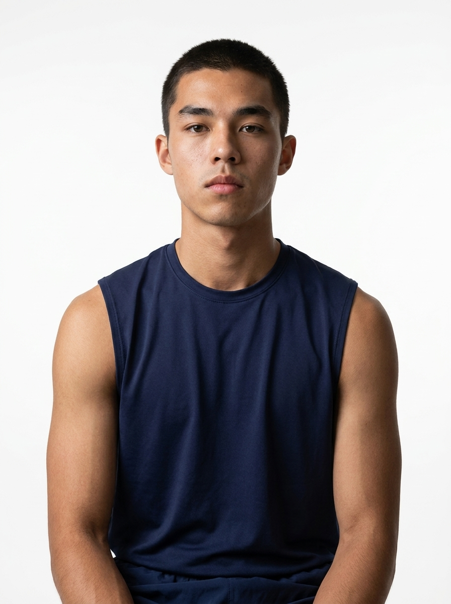 Canvas Muscle Tee - Navy