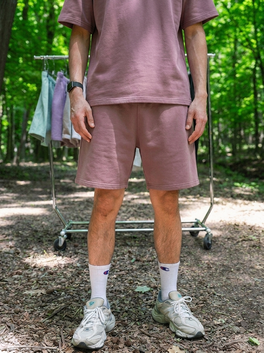 Canvas Fleece Shorts - Shadow Purple